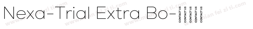 Nexa-Trial Extra Bo字体转换